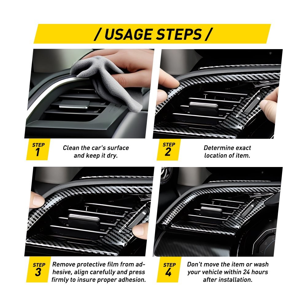 For Honda Civic 10th 2016 2017-2019 2020 Dashboard Air Vent Cover Kit Durable 1X