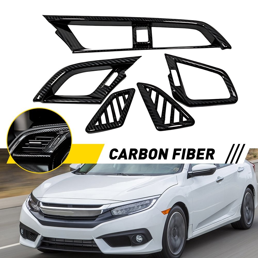 For Honda Civic 10th 2016 2017-2019 2020 Dashboard Air Vent Cover Kit Durable 1X