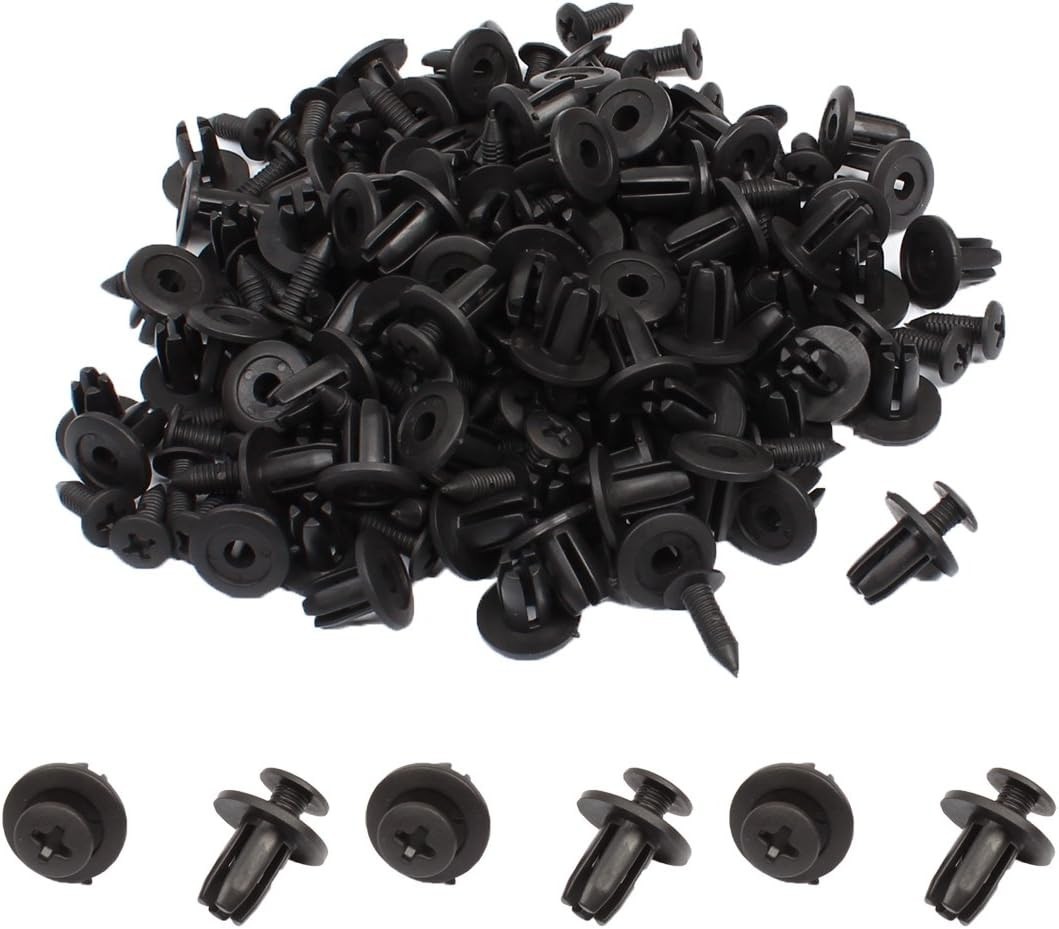 100 Pcs Universal 6mm Plastic Clips – Perfect Fit for Automotive Trim & Bumpers