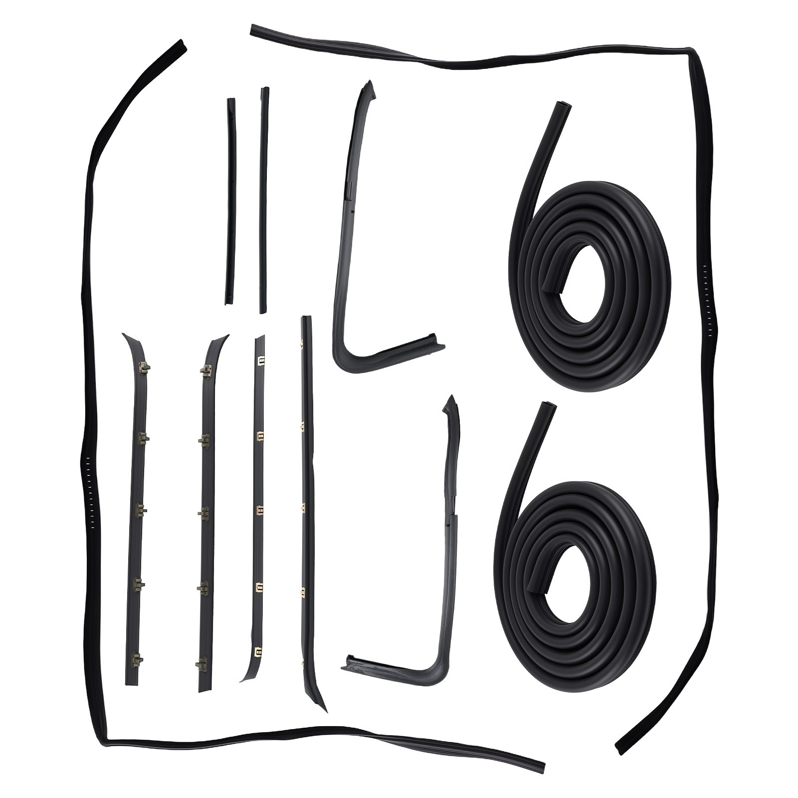 Door Seal Set for GMC C15/K15 Truck 1973-1980 1AWSX00503 Front Left Right
