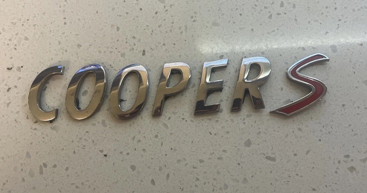 2007 MINI Cooper S Silver Chrome Rear Trunk Boot Emblem Badge Logo Sport