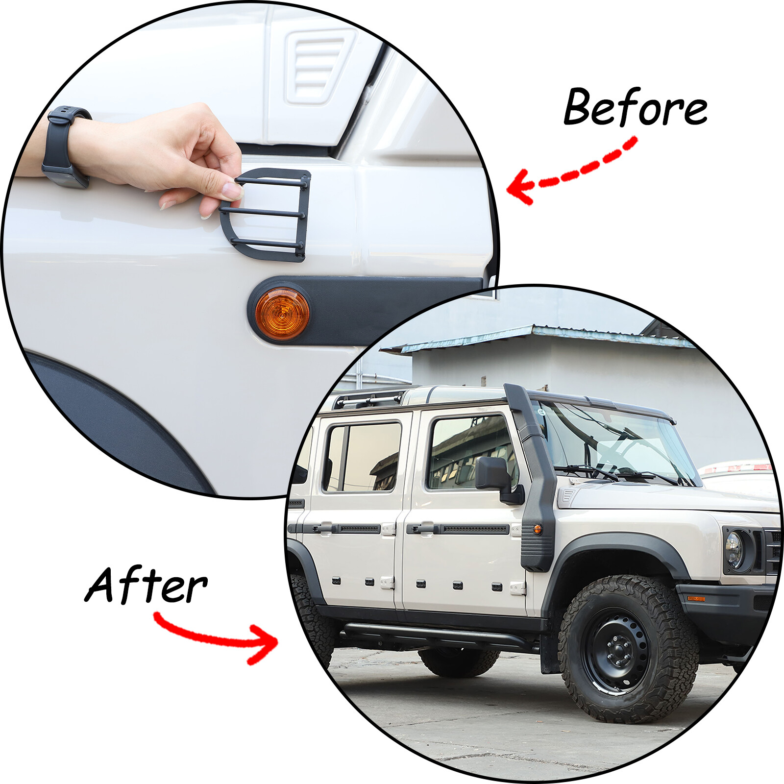 Steel Turn Side Signal Light Protect Guards Cover For Ineos Grenadier 2024-2025