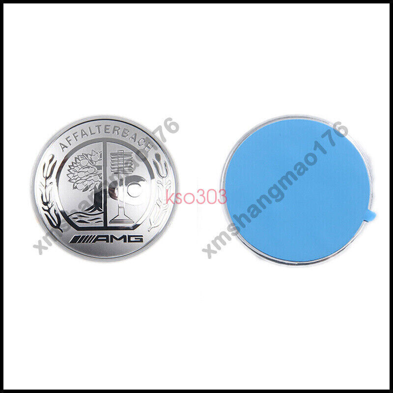 Silver Paste Front Hood Emblem AMG 3D Chrome Apple tree Badge For Mercedes Benz