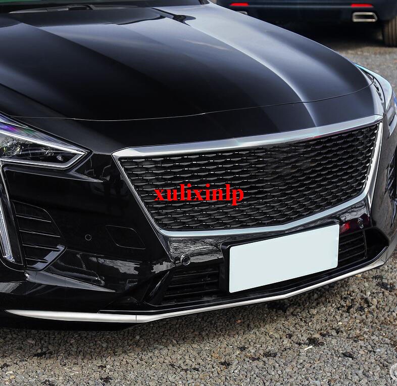 For Cadillac CT6 2019-2020 Stainless Chrome Front Bumper Bright Strip Cover Trim