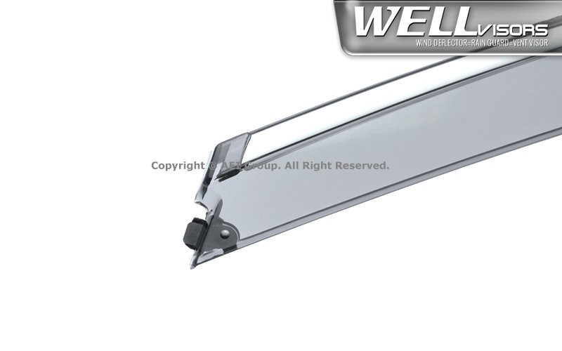 WELLvisors for Chevy Malibu 16-24 Sedan Deflectors Guards Window Visors Chrome