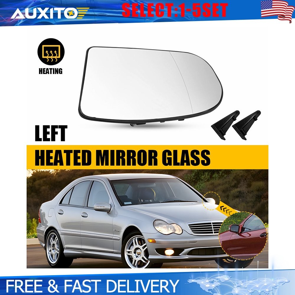 For Mercedes E Class W211 E320 E350 E500 AMG 03-06 Left Heated Mirror Glass 1-5X