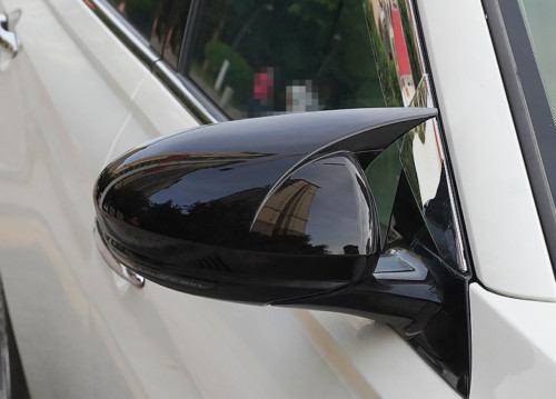 Glossy Black abs OX horn Rearview Mirror Cover Trim For Nissan Altima 2019-2024