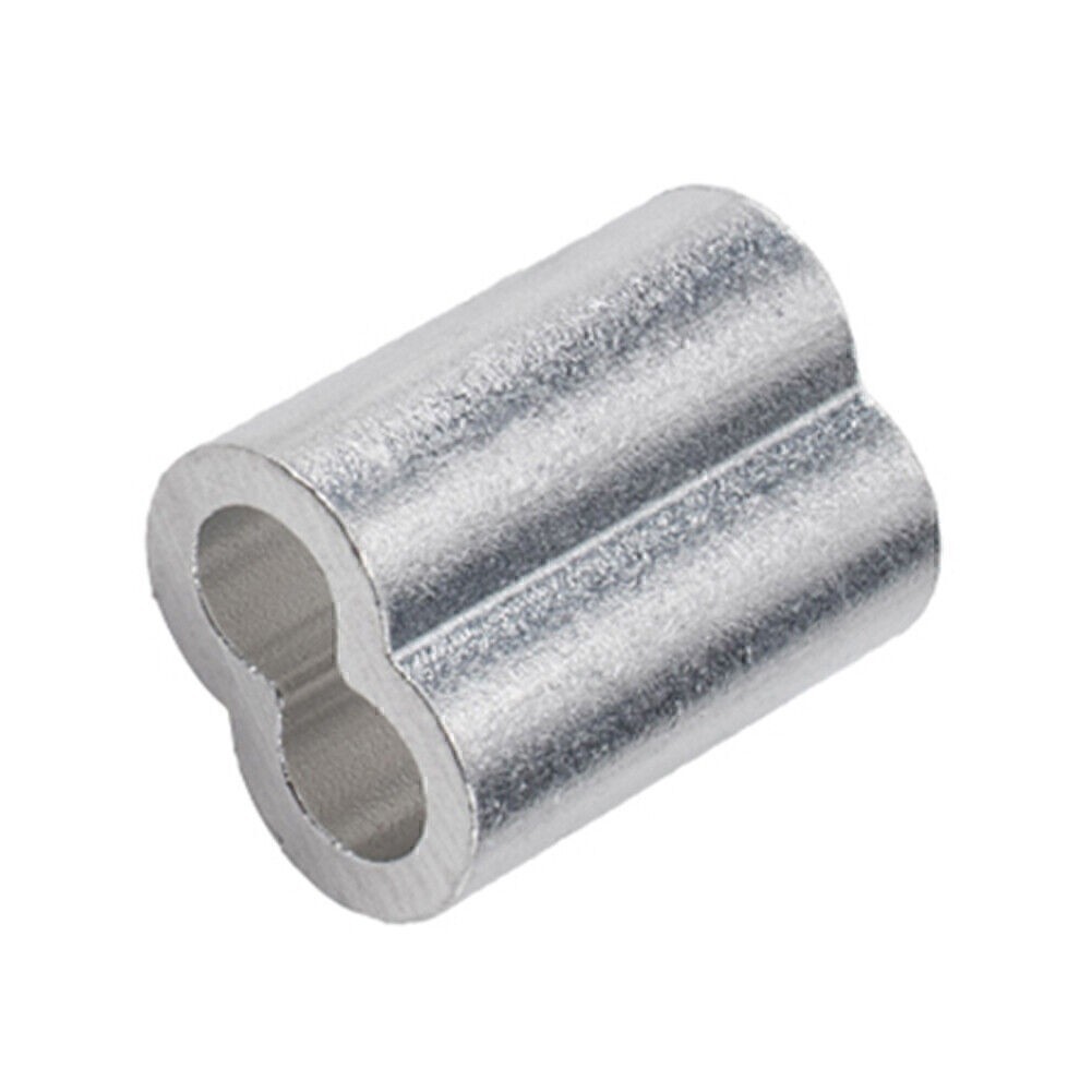180 Pcs Ferrule Crimping Loop Sleeve for Wire Rope Cable Line End Assortment Kit