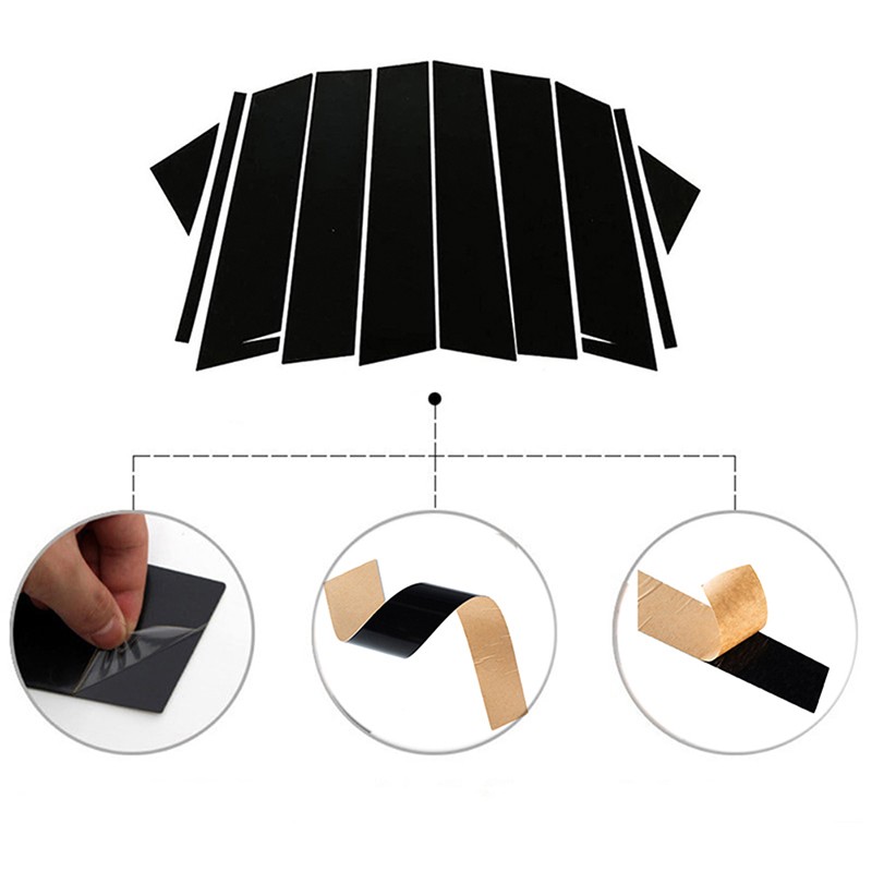 10pcs Black Polycarbonate Window Pillar Posts For Mazda CX-5 2013 2014 2015 2016