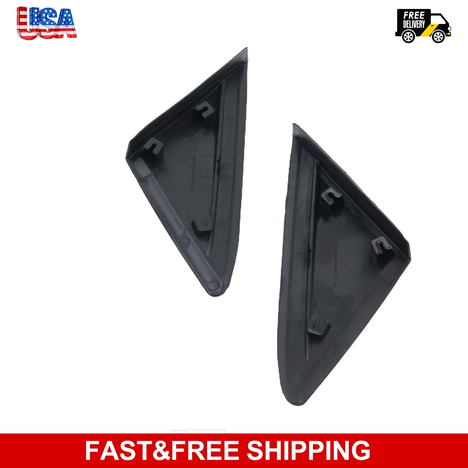Front Left+Right Mirror Corner Triangle Fender Cover Fits 13-19 Ford Escape