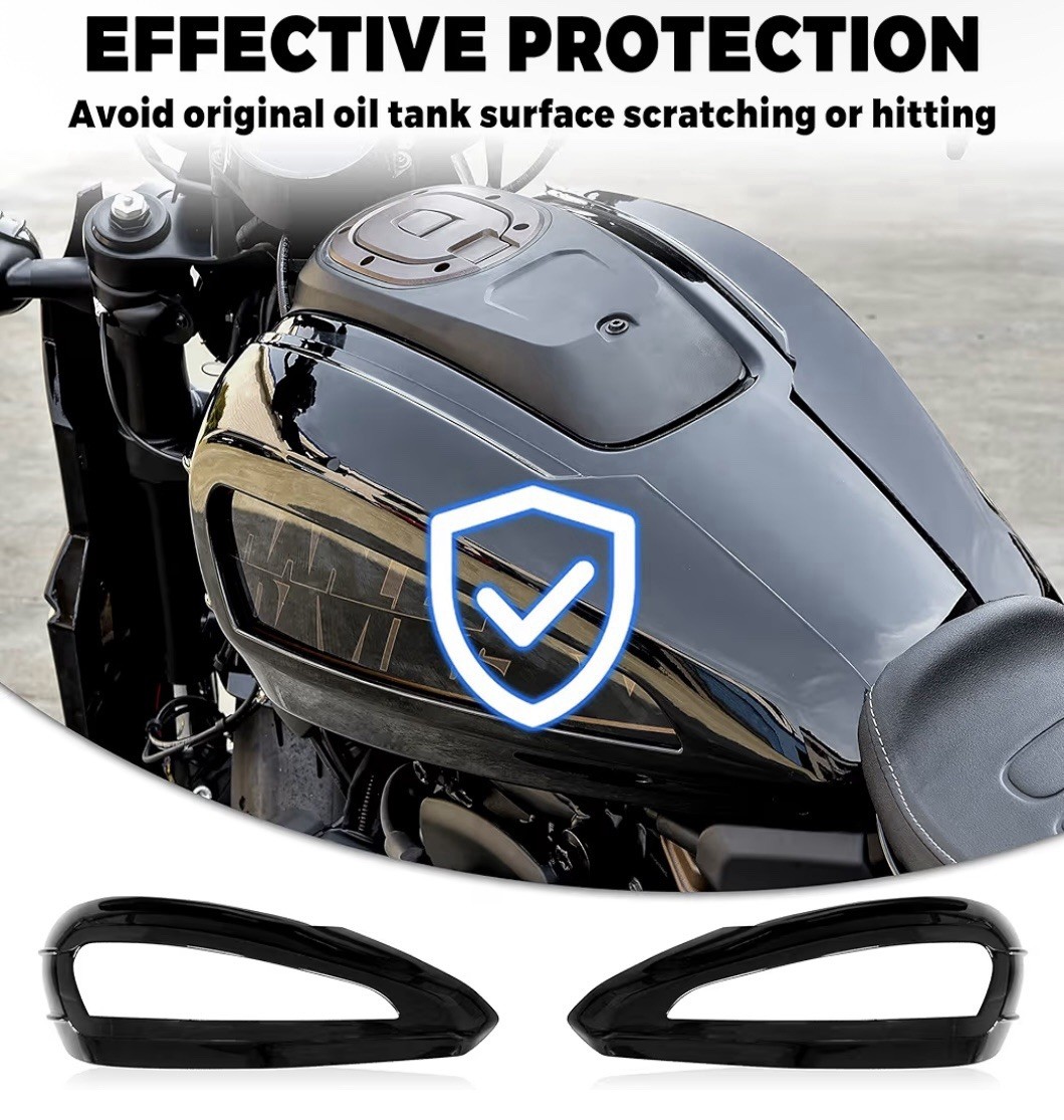 Fuel Tank Trim Cap Cover Vivid Black For Harley Sportster S 1250 RH1250S 2021-23