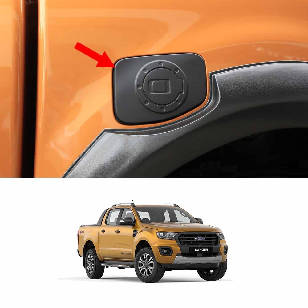 Matte Black Tank Fuel Oil Cap Cover Garnish For Ford Ranger New Pickup 2018 19