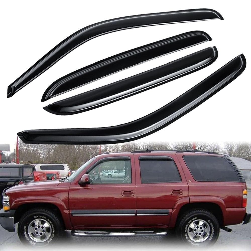 For 2000-2006 Chevy Tahoe GMC Yukon Smoke Window Visor Rain Guard Wind Deflector