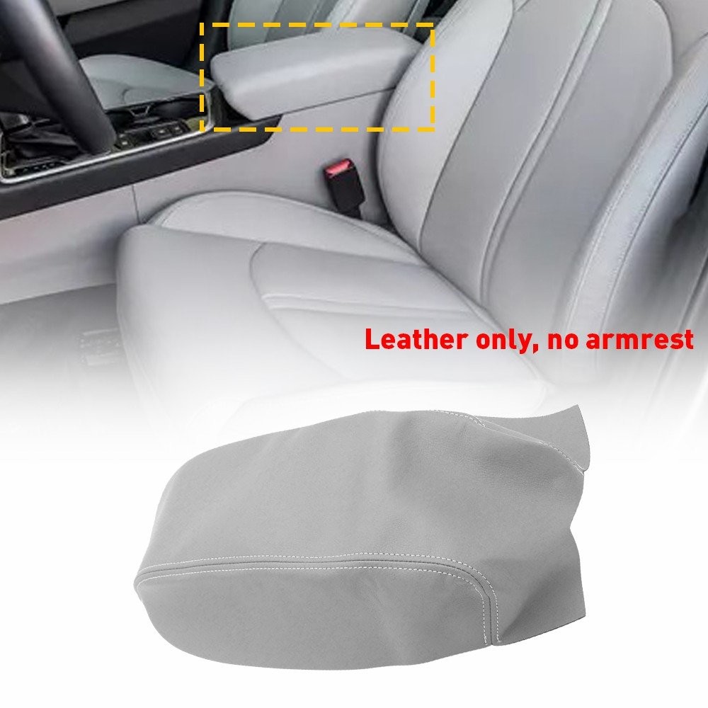 Fit 2015-2019 Hyundai Sonata Microfiber Leather Center Console Lid Armrest Cover