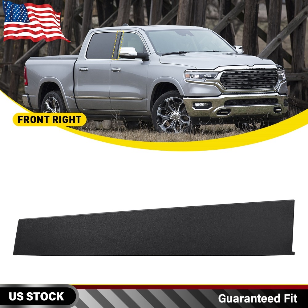 Front Passenger B Pillar Applique Molding Door Window Panel For Ram 1500 2019-26