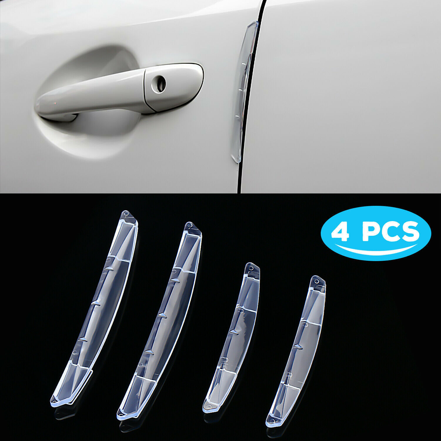 4x Clear Car Door Edge Scratch Anti-collision Protector Guard Strip Accessories