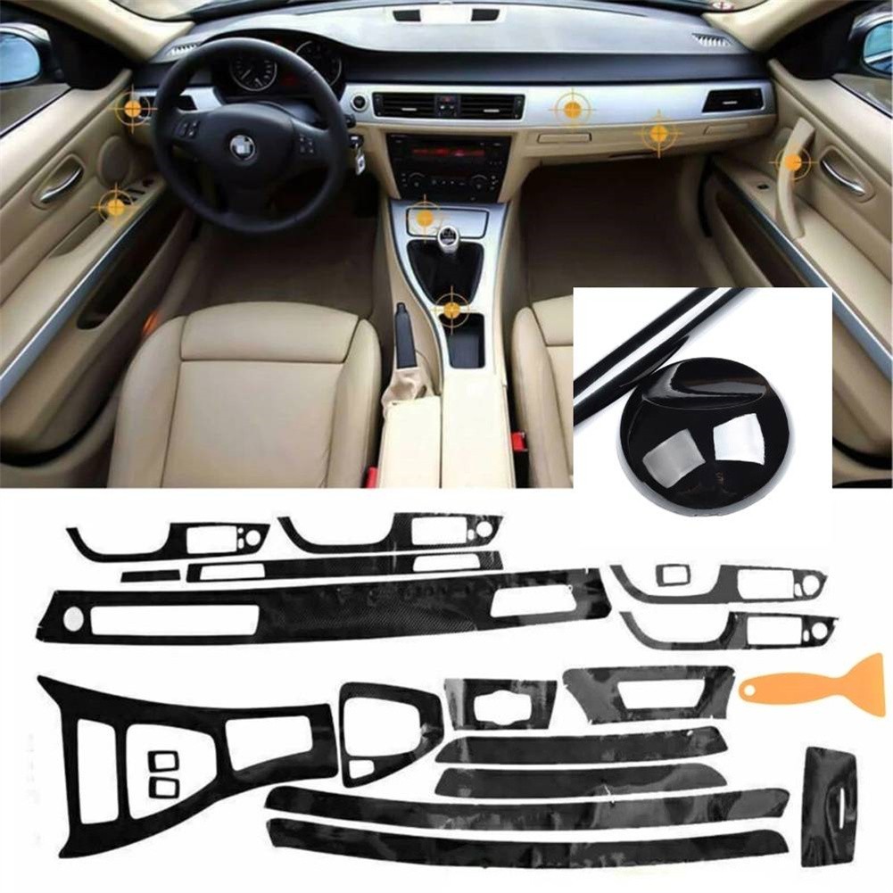 Gloss Black for interior Glossy-Wrap Trim Decal For 3 Series E90 2005-2012