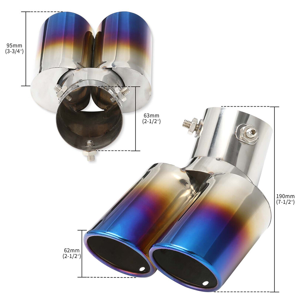 Car Exhaust Pipe Silencer Frame Cover Muffler Modification For Toyota 2017-2021