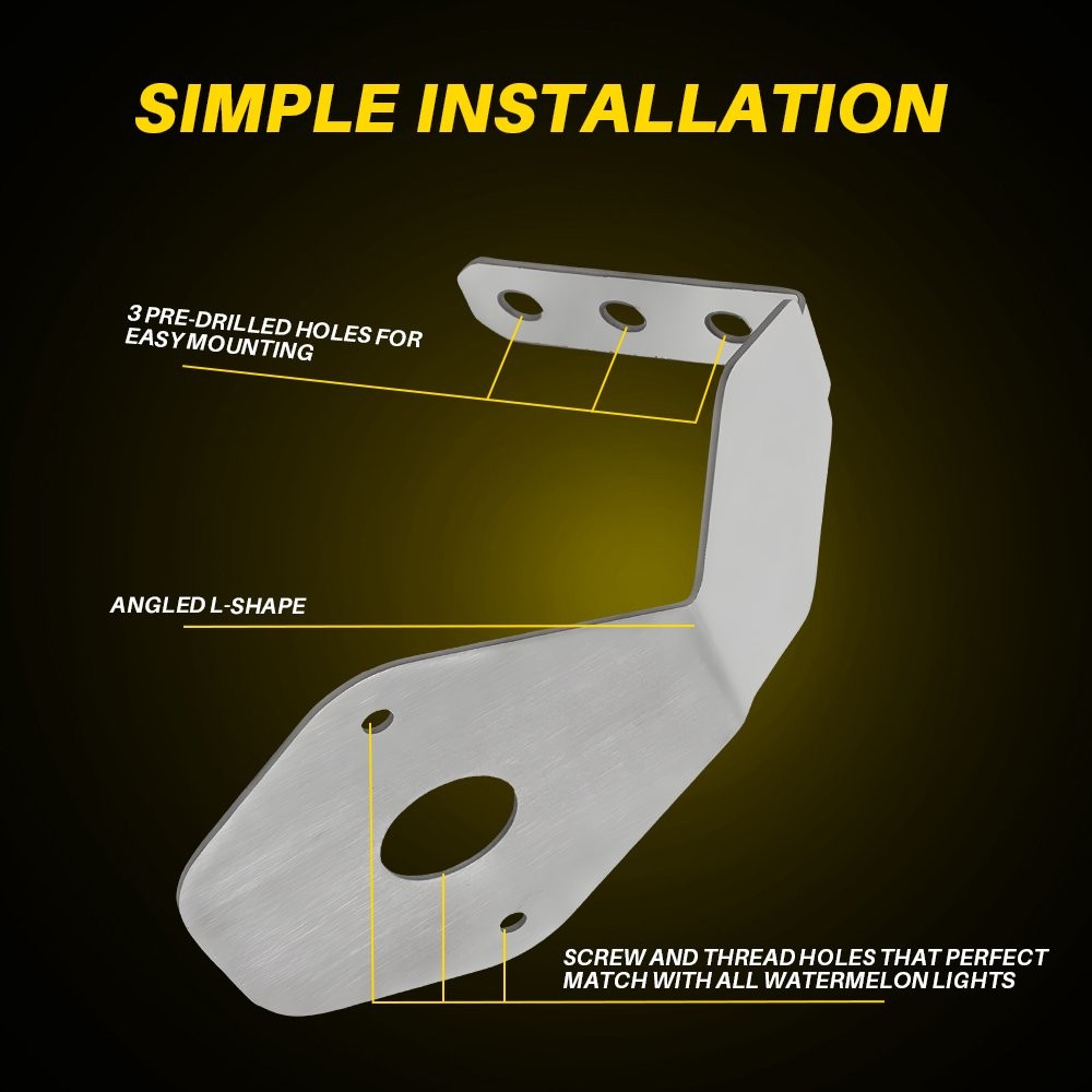 Watermelon Angled Bracket For Kenworth K270 Mirror Turn Signal Mount 2-20X