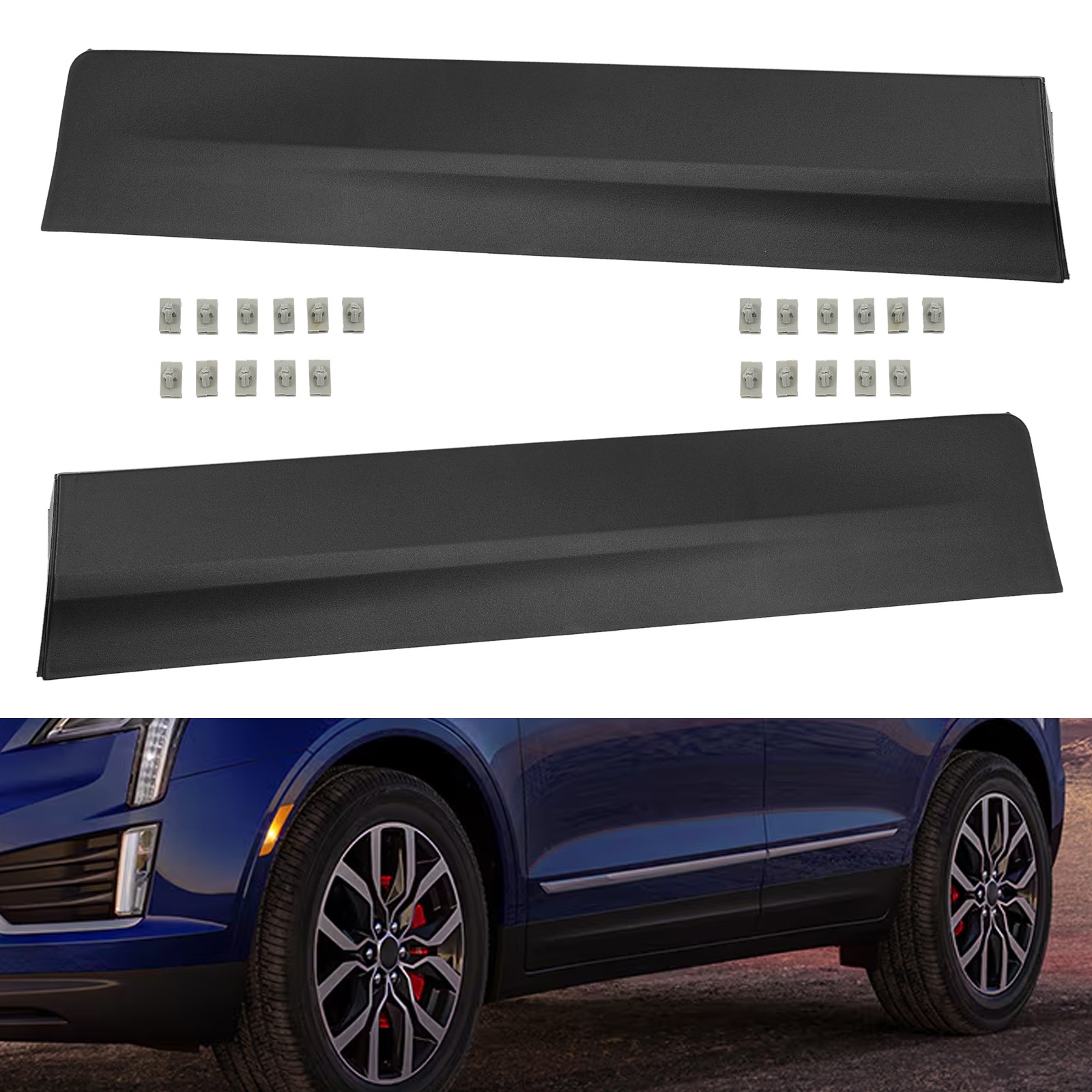 Left&Right Side Rear Lower Door Trim Molding Fit For 2017-2025 Cadillac XT5