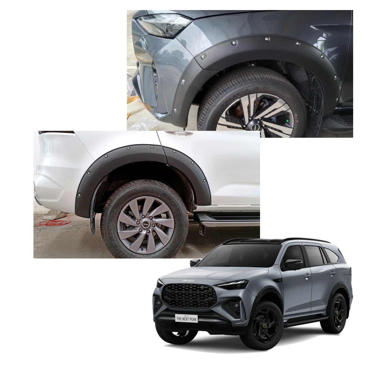 Set Fender Flares Arch Pin V3 Fits Isuzu Mu-x MuX 4WD 2WD Facelift 2024 – ’25