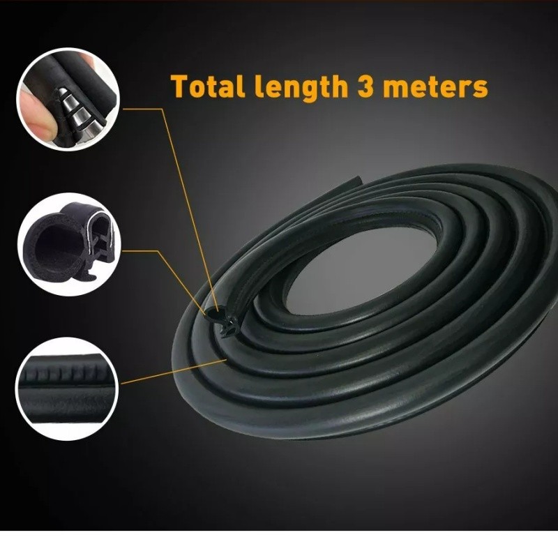 10ft Universal Auto Rubber Seal Weather Strip Door Window Trunk Hood Edge Trim