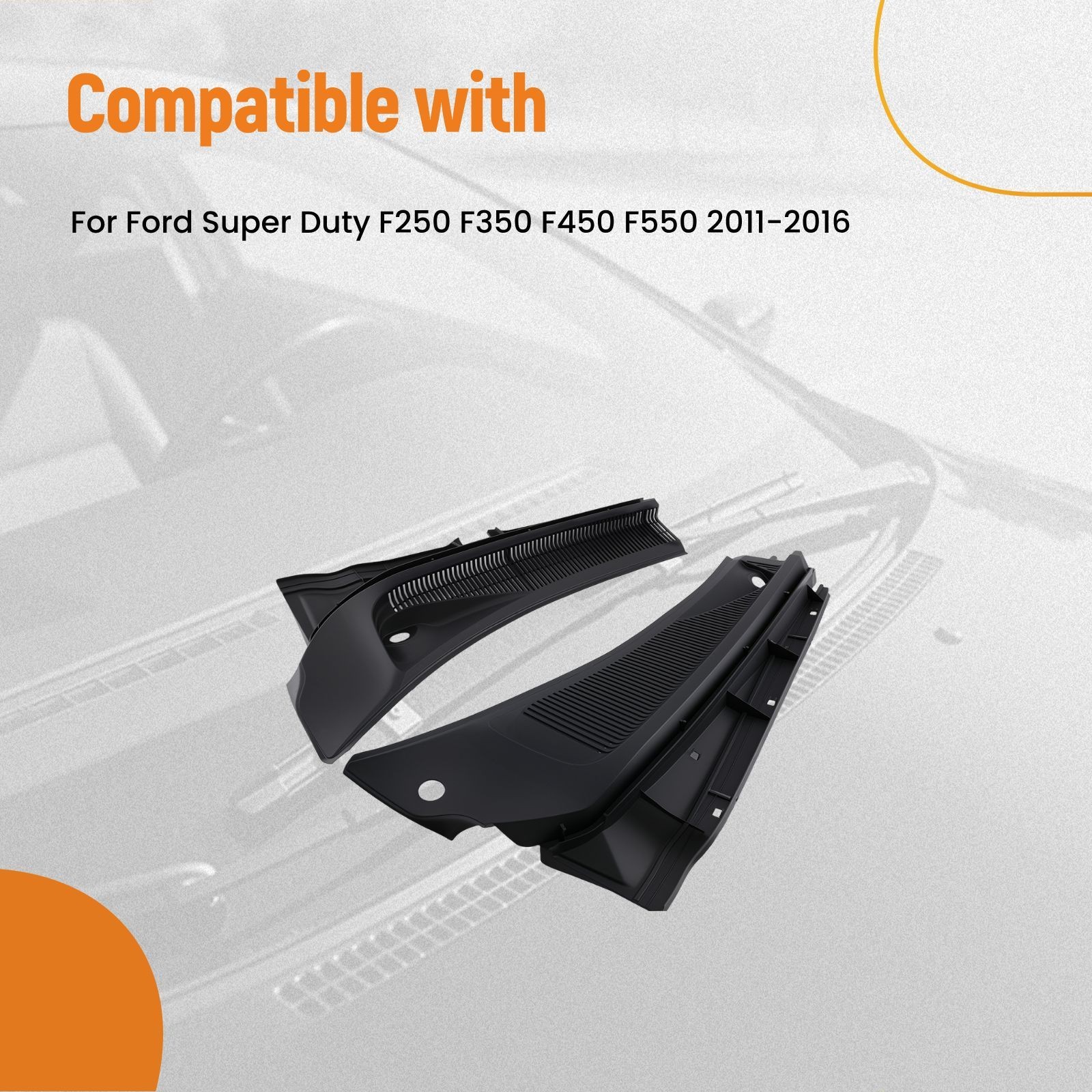 Front Windshield Wiper Cowl for Ford F250 F350 F450 F550 2011-16 BC3Z25022A69AA