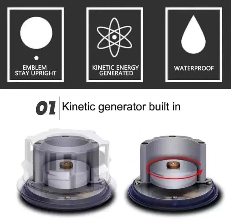 4PCS 62mm Self-Powered Floating LED Wheel Hub Light Caps for Toyota Blue