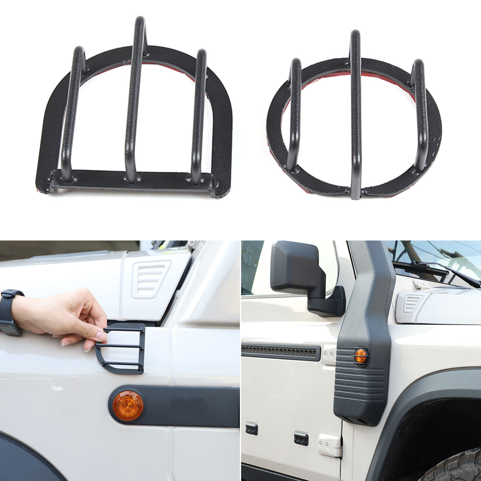 Steel Turn Side Signal Light Protect Guards Cover For Ineos Grenadier 2024-2025
