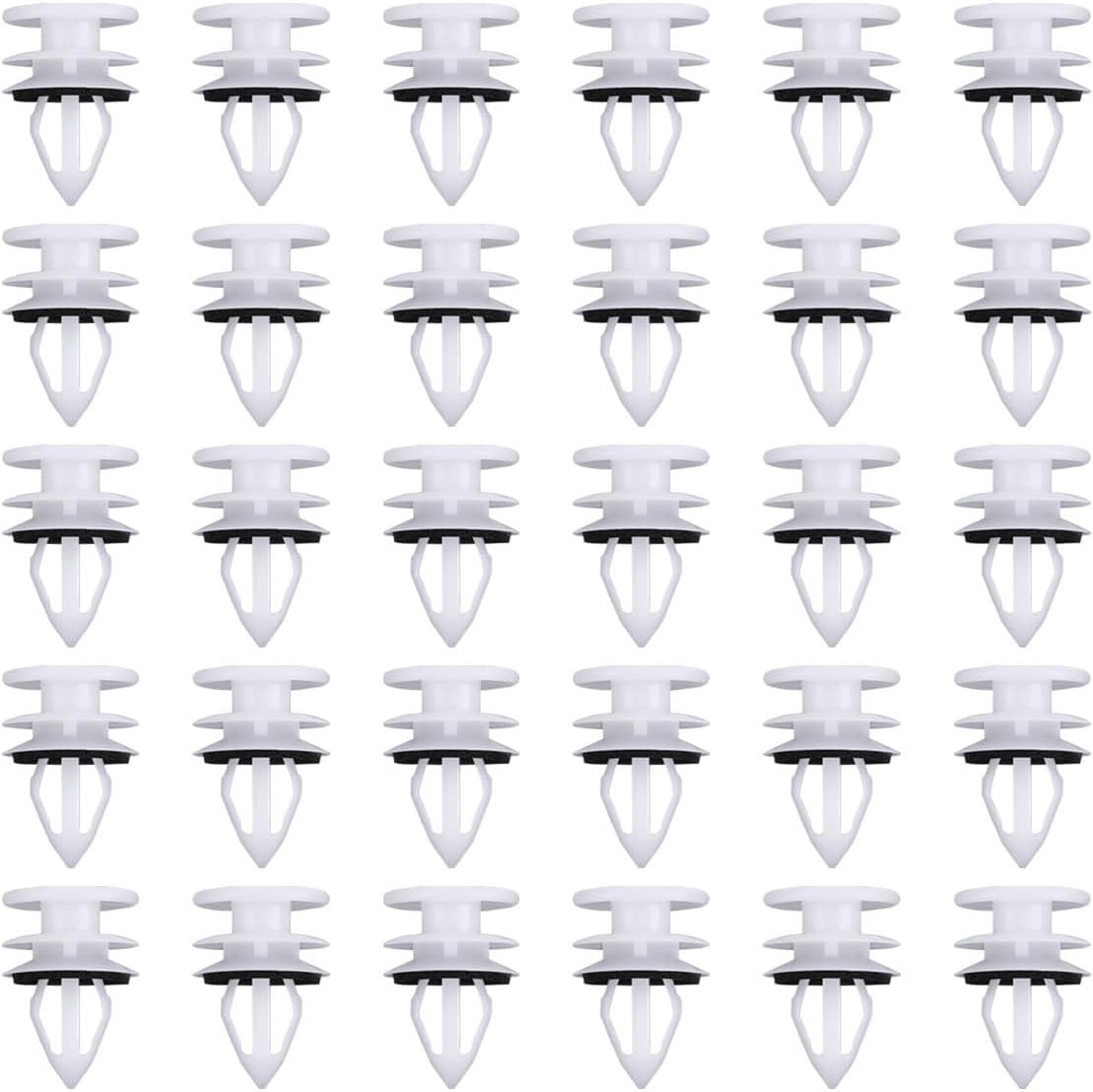 High-Quality 30PCS Car Panel Retainer Clips – Easy Install, White Nylon Finish