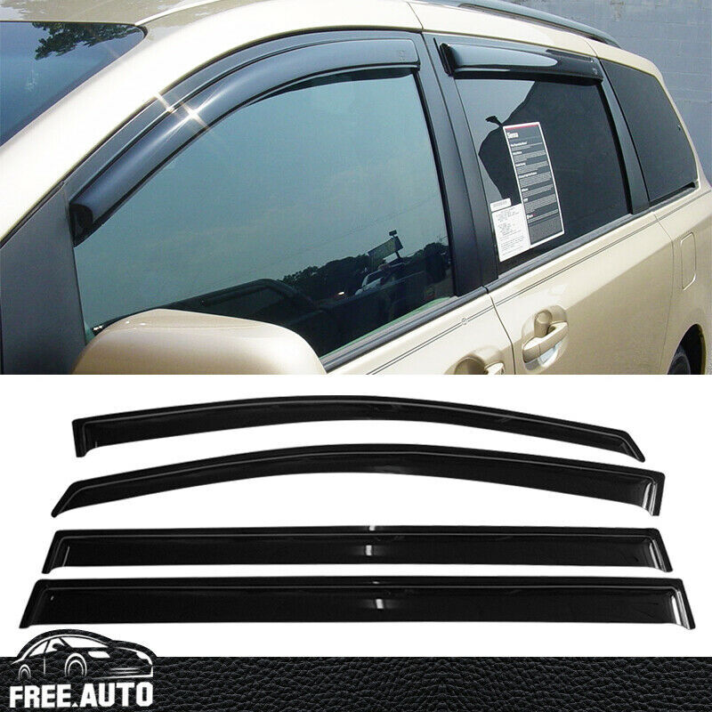 For 11-20 Toyota Sienna Acrylic Window Visor Sun Rain Deflector Guard 4PCS Set