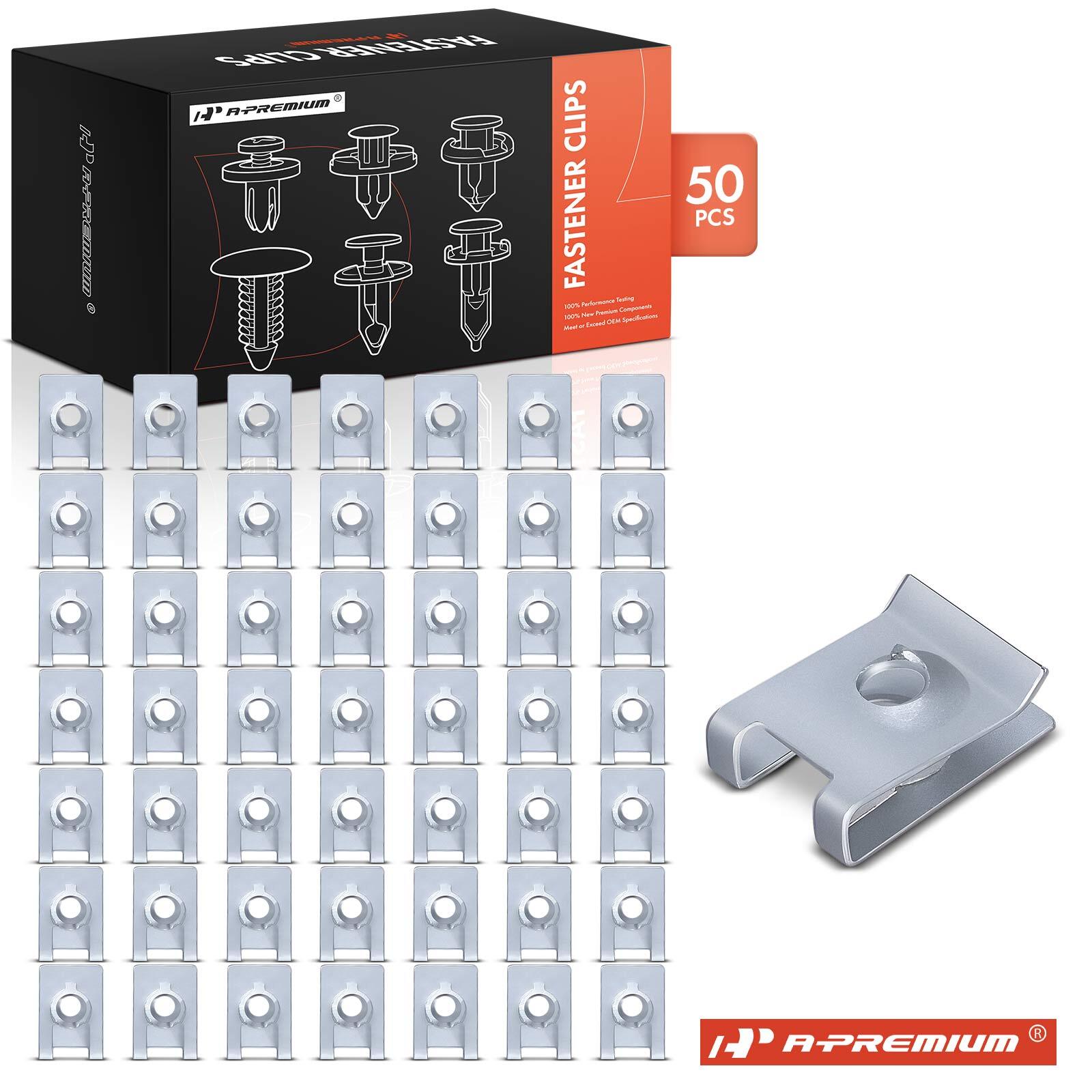 A-Premium 50x M4.8 Bumper Cover U Type Nuts Clips Fasteners for BMW 3 Series M3