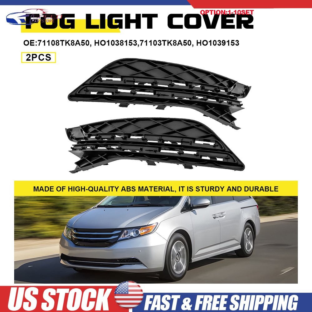Fog Light Cover For 2014-17 Honda Odyssey Driver Passenger Side HO1039153 2-20X