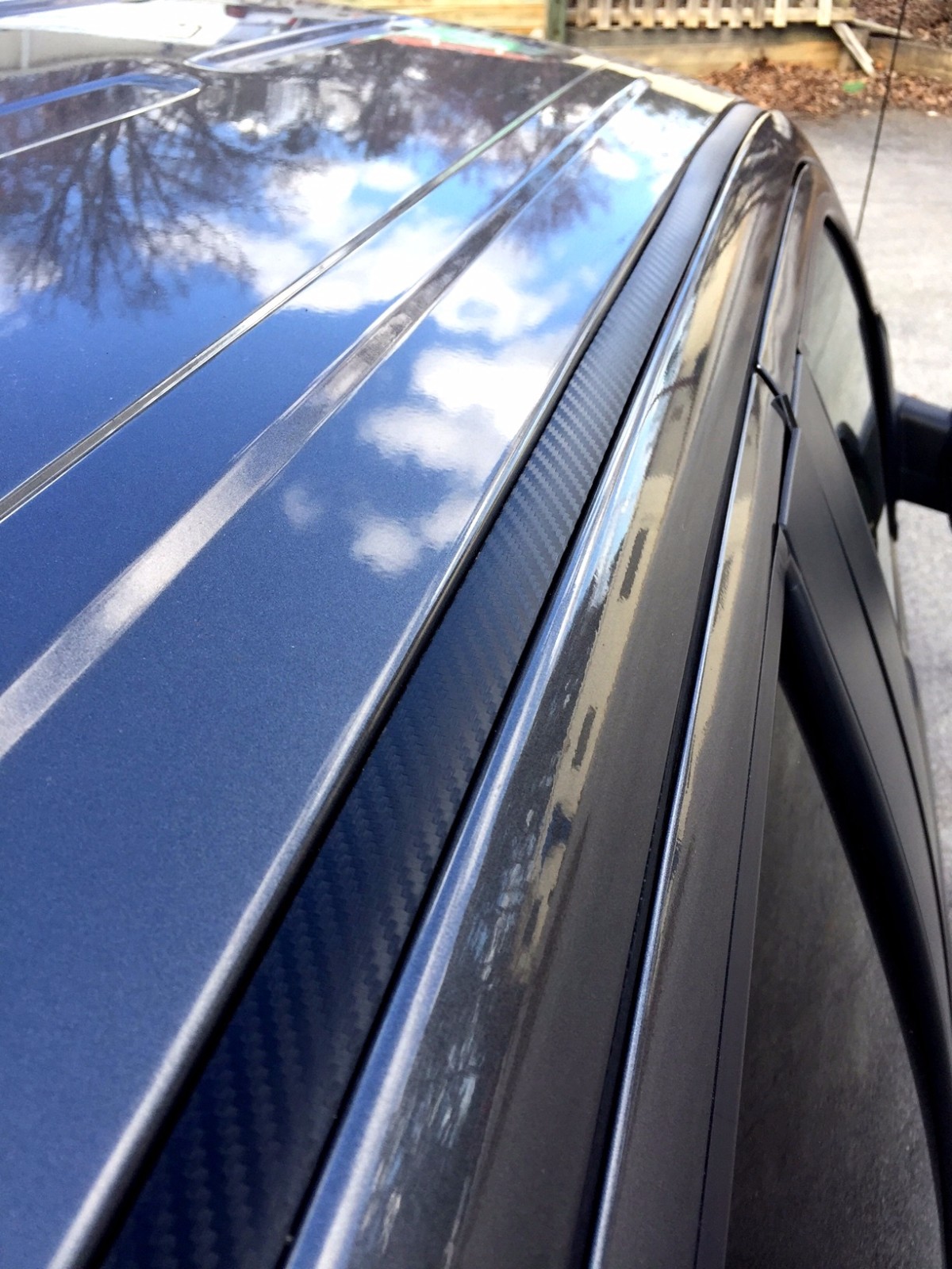 For 2009-2014 FORD F-150 BLACK CARBON FIBER ROOF TOP TRIM MOLDING KIT