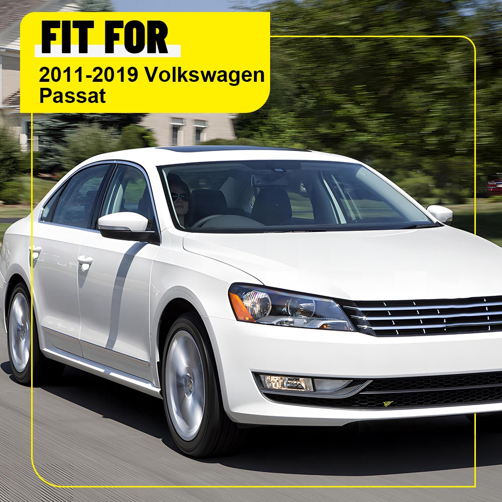 For VW Passat Sedan 2011-2019 Black Pillar Posts Door Window Cover Trim 6PC/Set