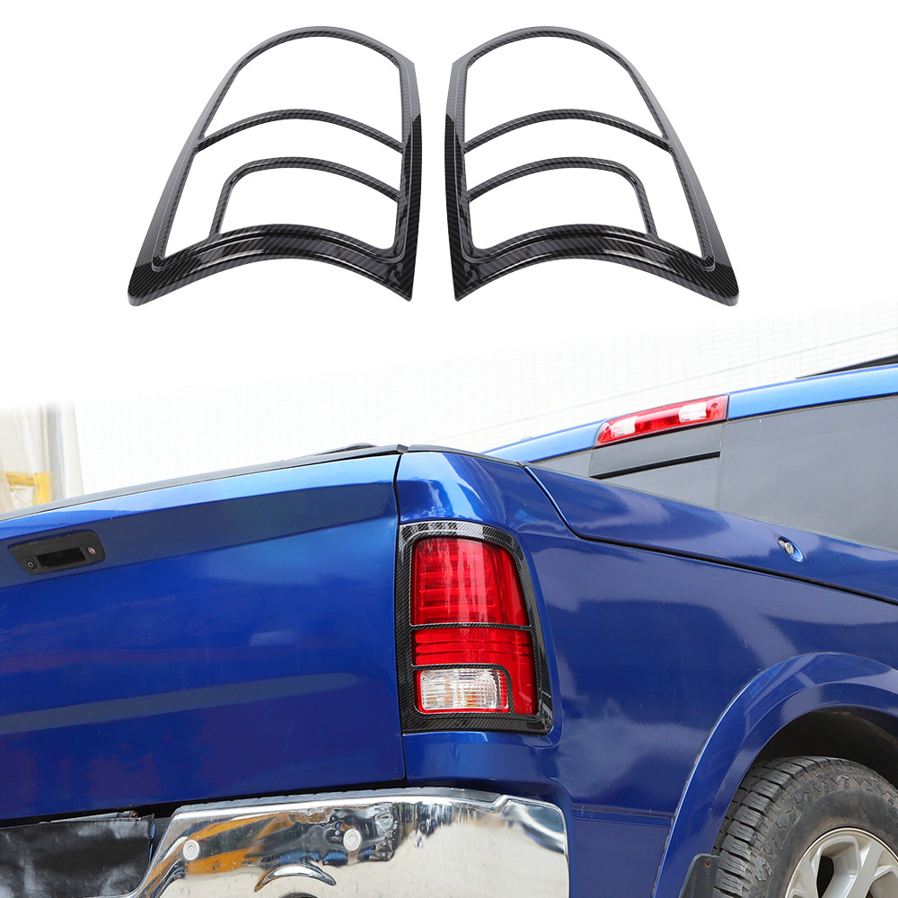 Left & Right Taillight Lamp Cover Overlay Trim Frame Bezels For Ram 1500 2010-18