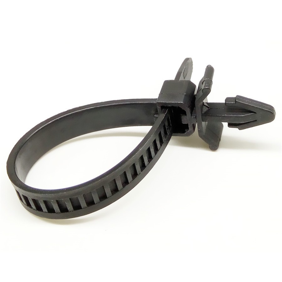 50x Nylon Push Clips Wire Tie Released Zip Straps Car Pipe Cable Fastener Bundle