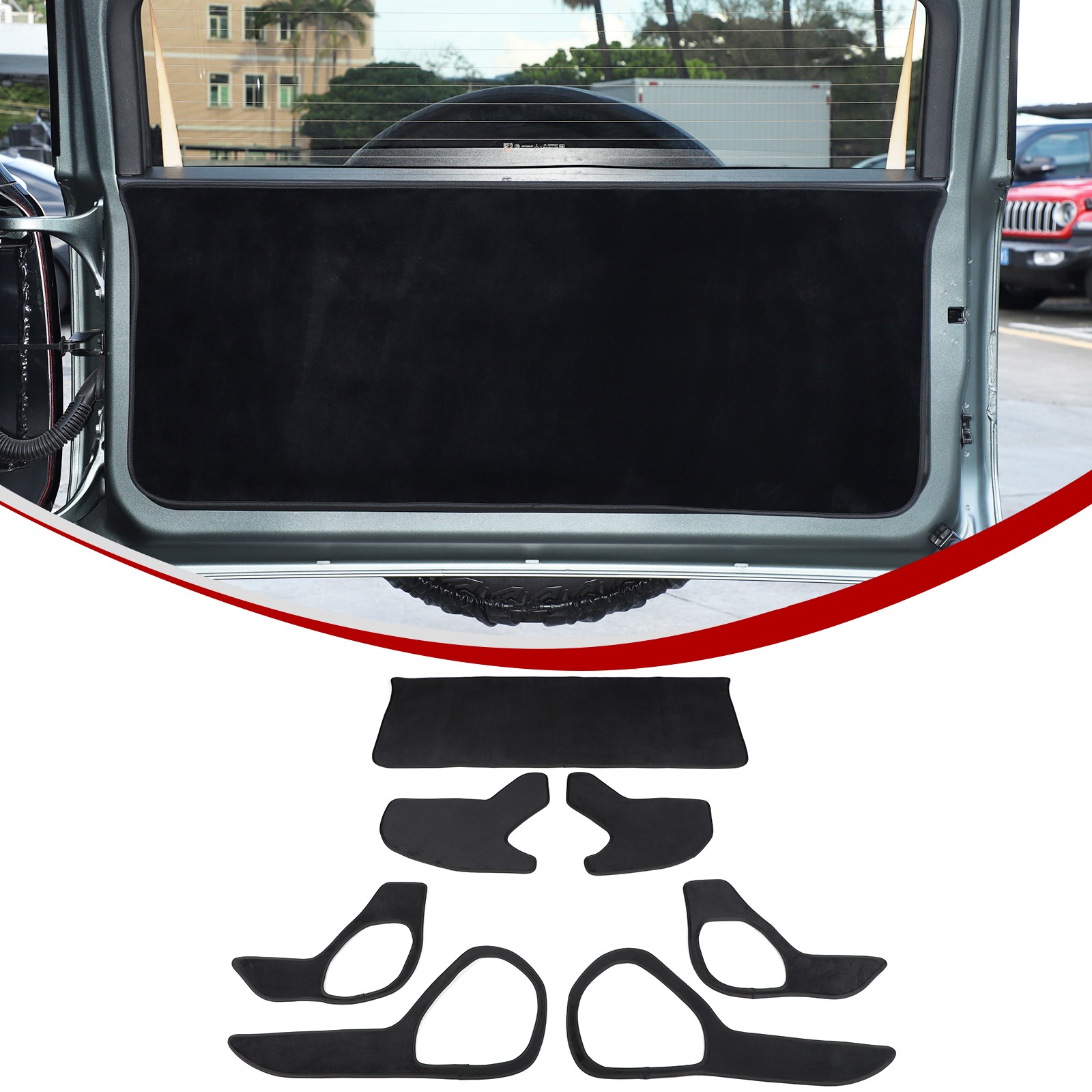 Car Inner Door Anti Kick Pad Protection For Hummer EV 2022-2024 Velvet Pad 7PCS