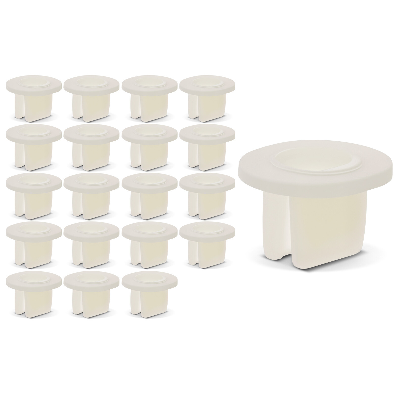 20Pcs 6.5 mm x 8.5 mm Nylon Screw Grommet Retainer Clips for Toyota 9018904019