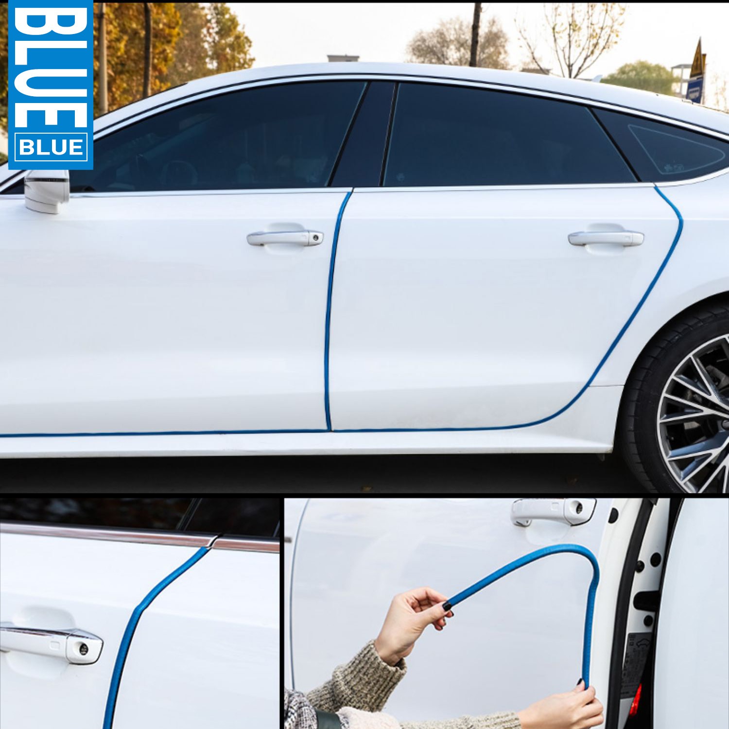 Car Door Edge Protector Guard from Scratches & Dings U-Shaped Black Strip Seal