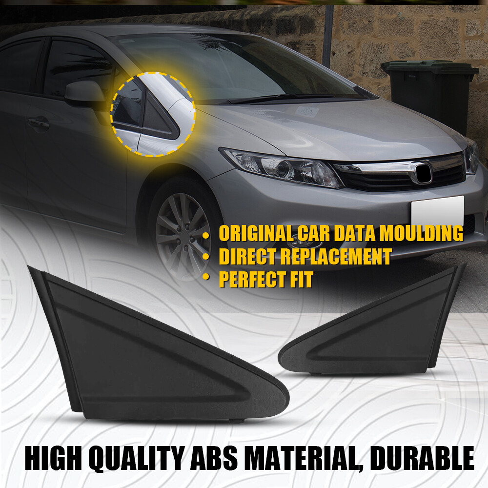 Front Left+Right Pillar Trim Corner Fender Molding Set For Honda Civic 2012-2015