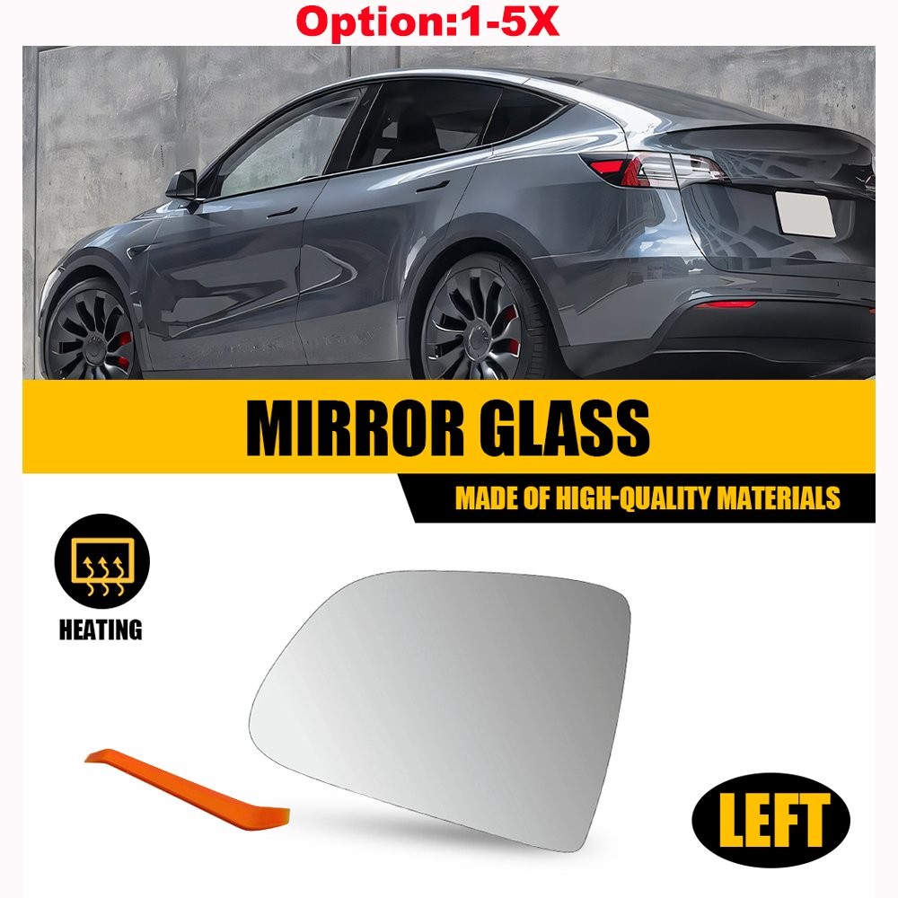 Driver Left Side Mirror Glass Heated For Tesla Model Y 2020-2025 160985302A