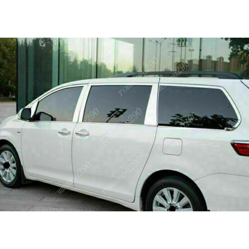 For Toyota Sienna 2011-20 Chrome Steel Window Strips&Pillar Posts Cover Trim 26x