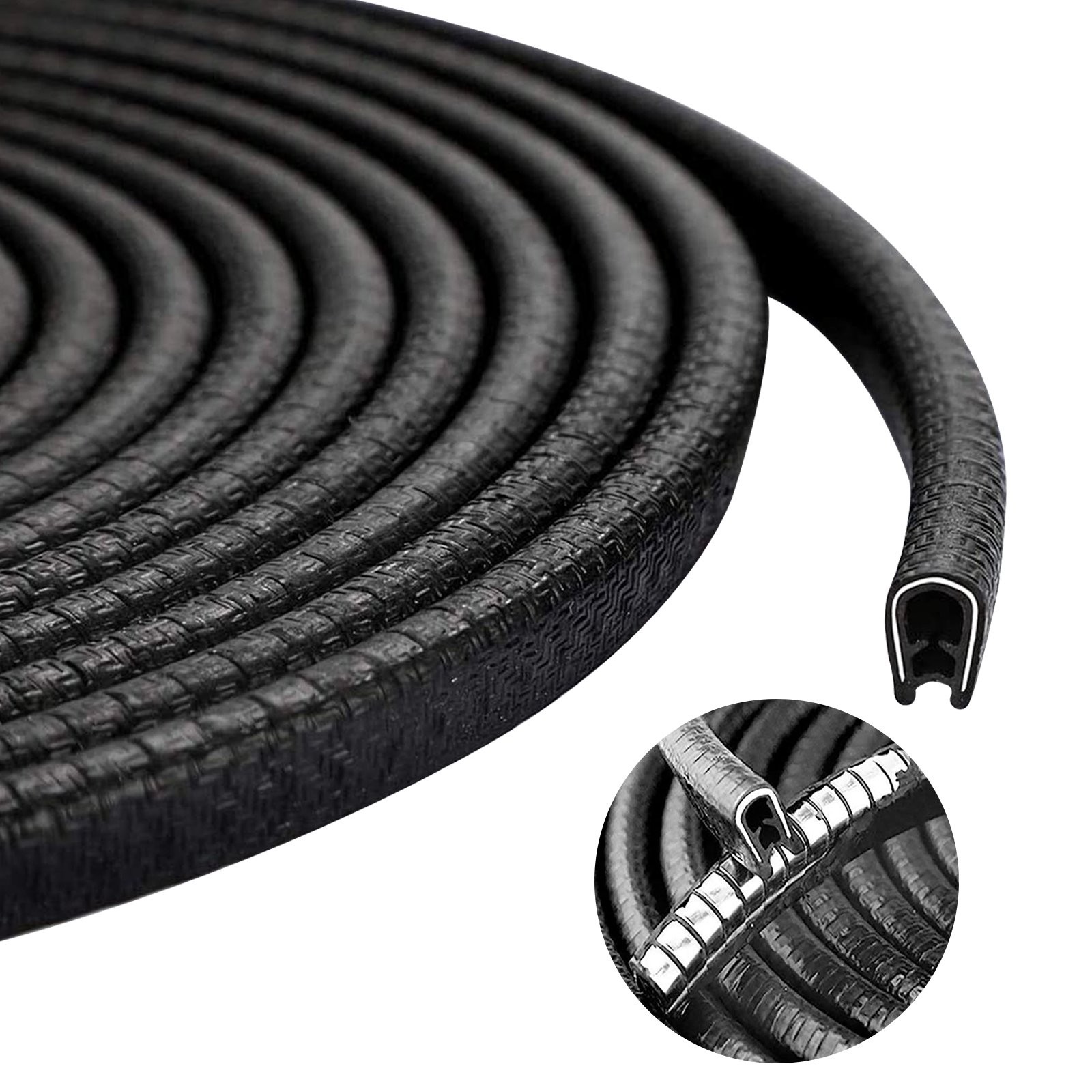 10M/33FT Rubber Seal Strip U Shape Car Edge Guard Door Trim Molding Protector