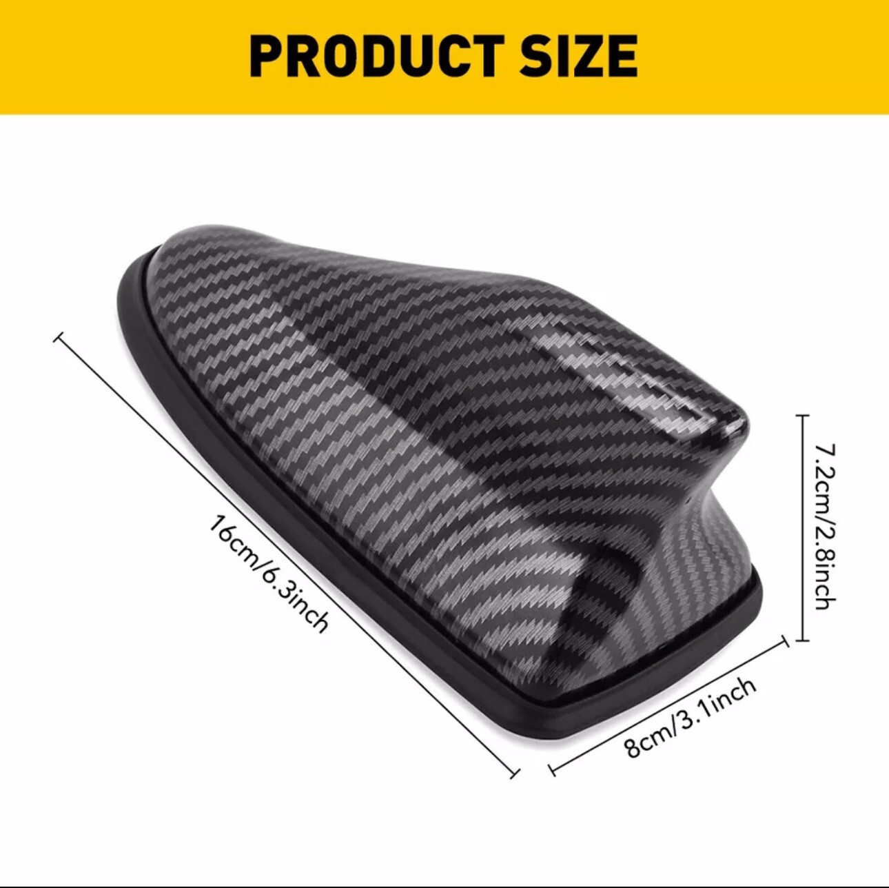 1x Carbon Fiber Shark Fin Roof Antenna Radio AM/FM Signal Aerial Car Accessories