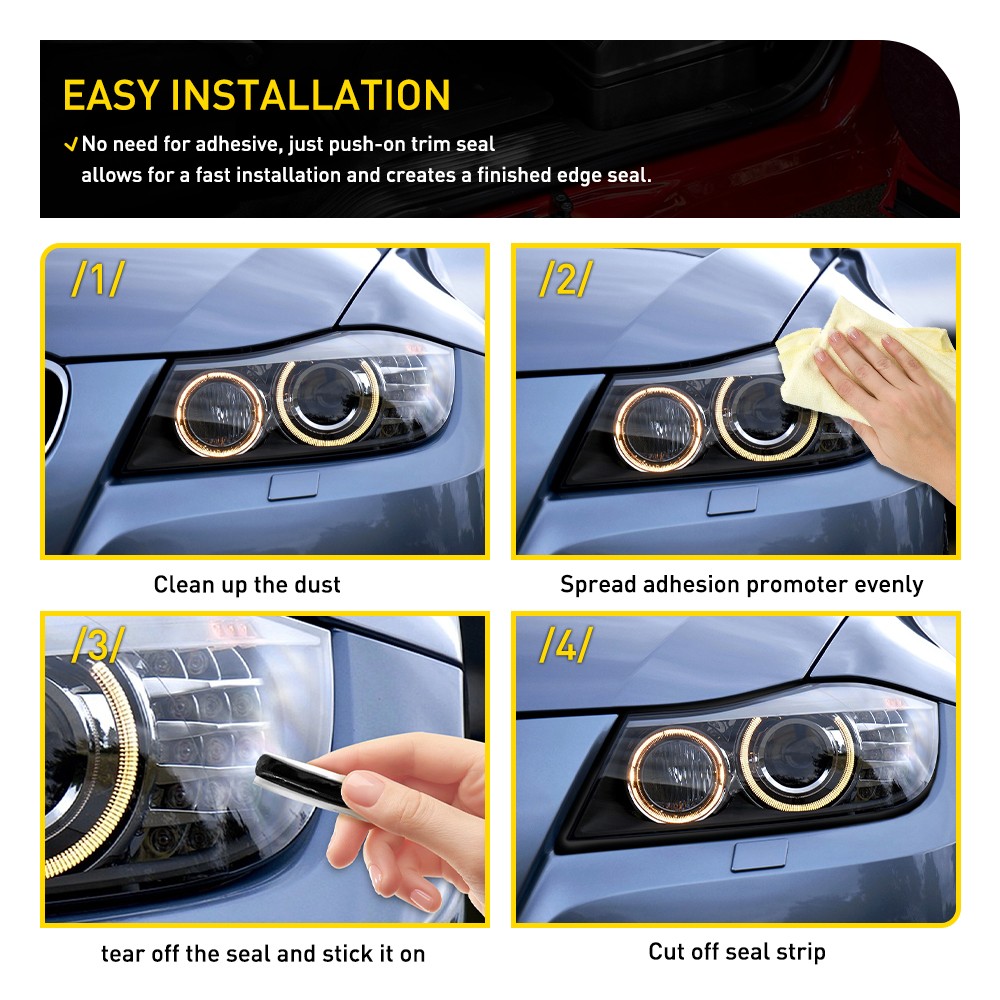 1-10X High Quality For Windshield Headlight Lens Cover Sealing Glue Sealant 13ft