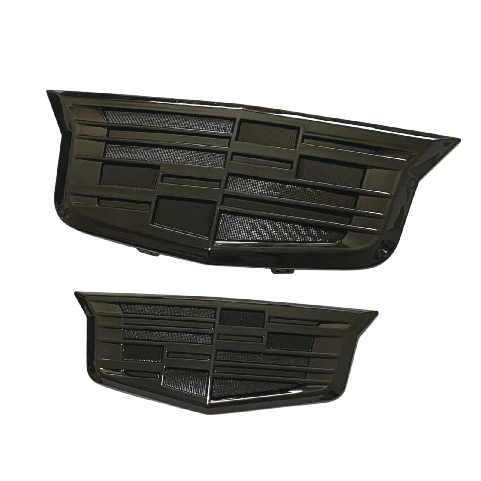 SET of 2 Black Color Cadillac Car Front & Rear Badge Emblem for ATS XTS ELR