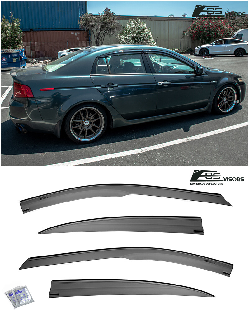 EOS Visors For 04-08 Acura TL JDM MUGEN Style Side Window Vents Rain Deflector