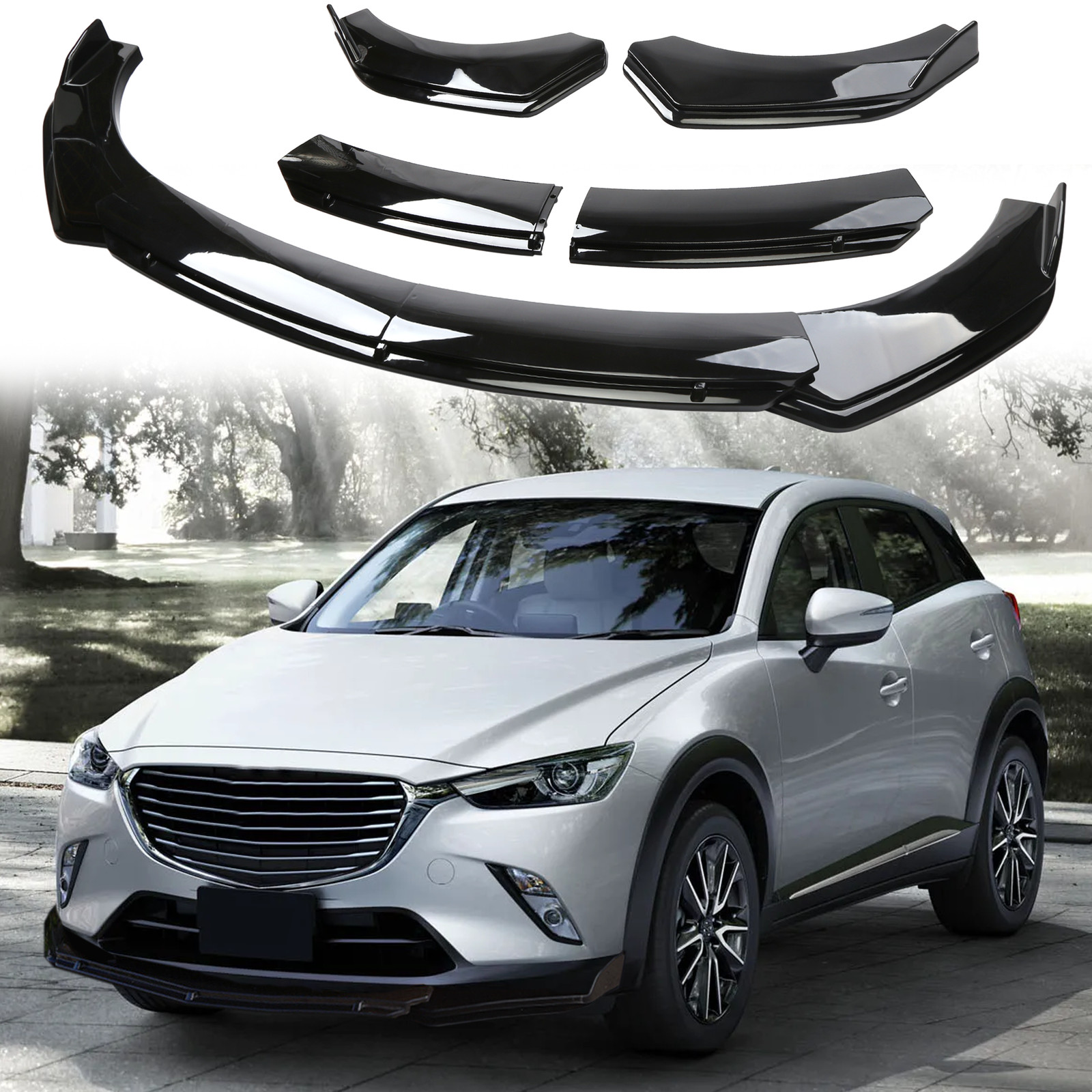 For Mazda CX-3 CX-5 CX-7 CX-9 Front Bumper Lip Spoiler Splitter Body Kit Glossy