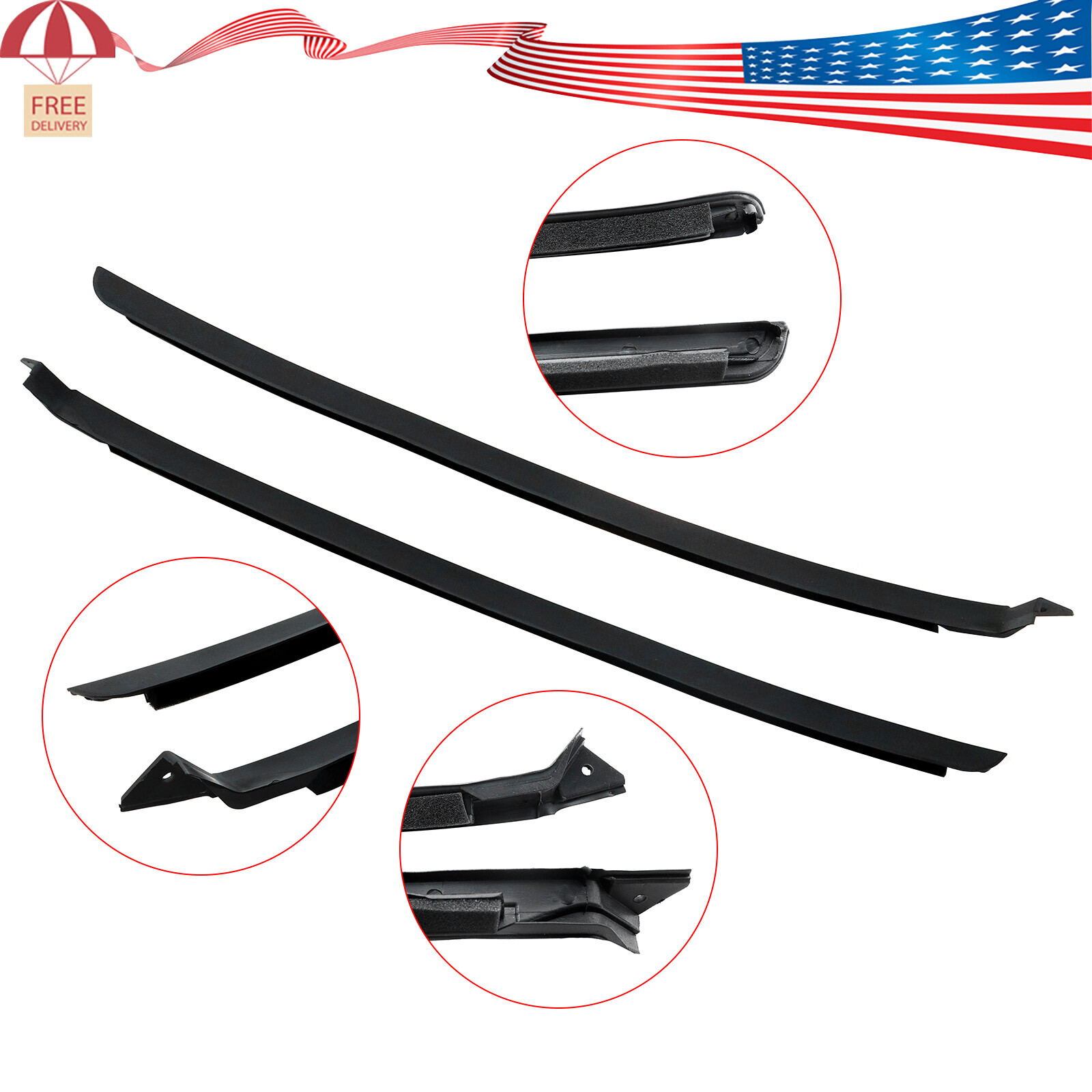 1 Set For 2005-2008 Charger 300 Dodge Chrysler Magnum Windshield Pillar Molding